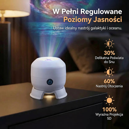 Ostatni dzień –70% 🔥 | Projektor światła nocnego REBYIPO® — Inteligentny projektor 5D (holograficzne rozgwieżdżone niebo i ocean) 🌠