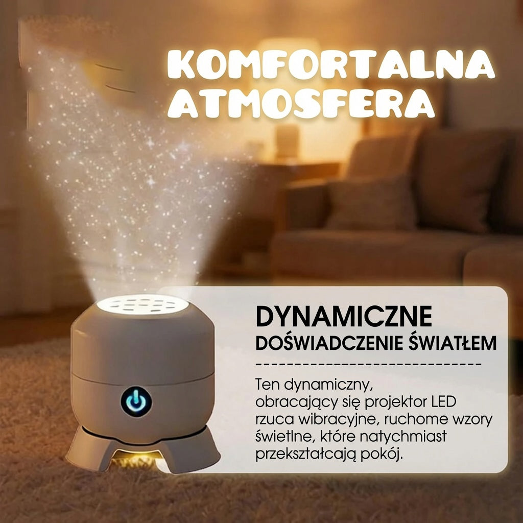 Ostatni dzień –70% 🔥 | Projektor światła nocnego REBYIPO® — Inteligentny projektor 5D (holograficzne rozgwieżdżone niebo i ocean) 🌠